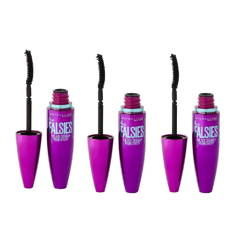 Mascara for lash glow-3x Maybelline The Falsies Volum Express Mascara Black Drama 8.2ml