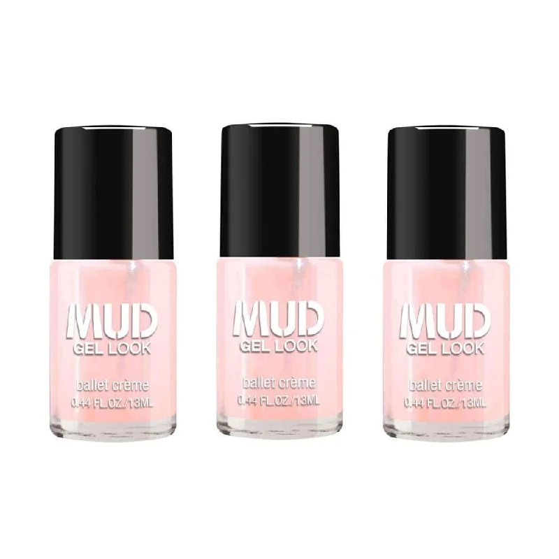 Nail Polish achievement nails-3x MUD Gel Nail Colour Ballet Creme 13ml