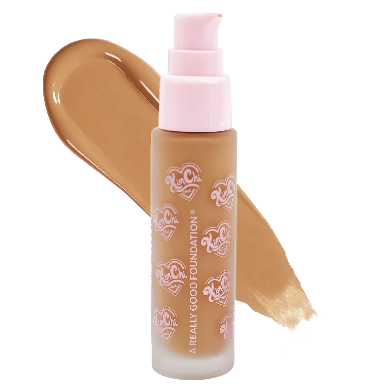 Liquid foundation with mineral ingredients-A REALLY GOOD FOUNDATION - 115M Medium + Warm Yellow Undertones