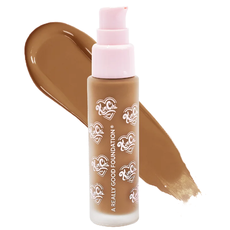 Liquid foundation with non-comedogenic formula-A REALLY GOOD FOUNDATION - 130D Tan/Deep + Warm Yellow Undertones