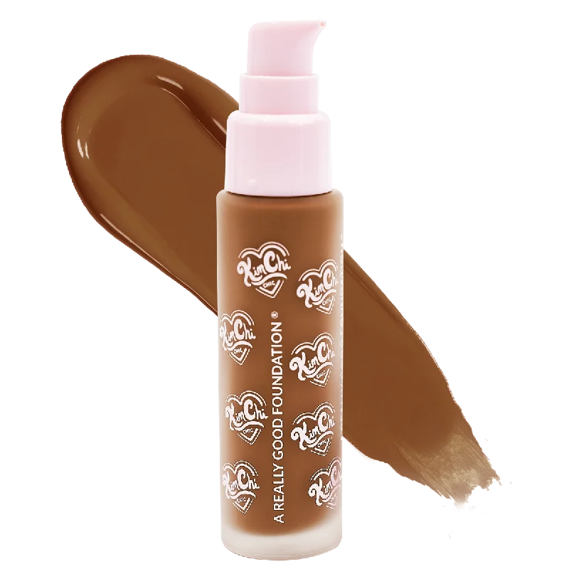 Liquid foundation with moisturizing properties-A REALLY GOOD FOUNDATION - 134D Deep + Warm Golden Undertones