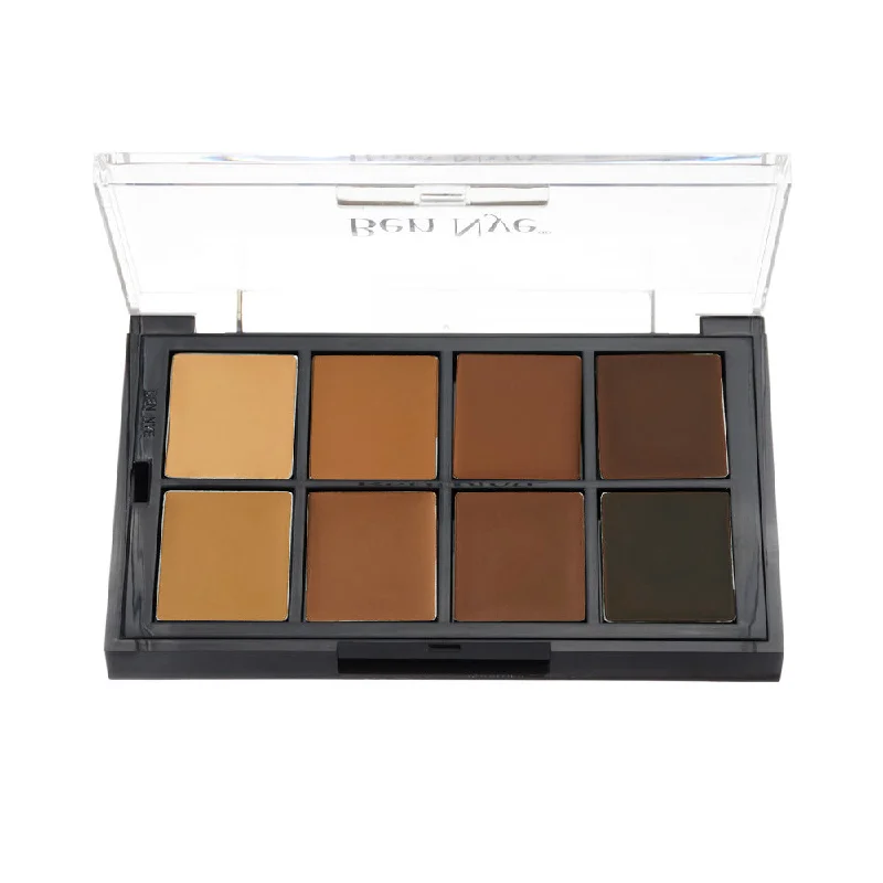 Liquid foundation with cruelty-free formula-Ben Nye Matte HD Foundation Studio Color Palette Brown (STP-09)