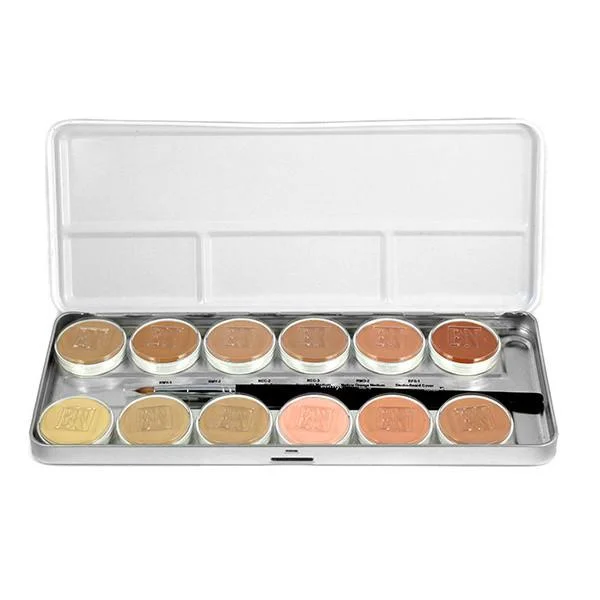 Concealer for spot concealing effect-Ben Nye MediaPro Concealer Palette NKP-12