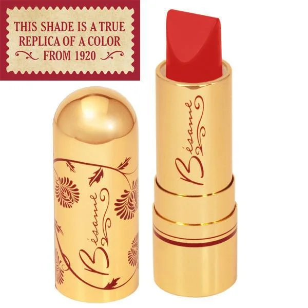 Top lipstick for dramatic tones-Besame Cosmetics 1920 - Besame Red Lipstick