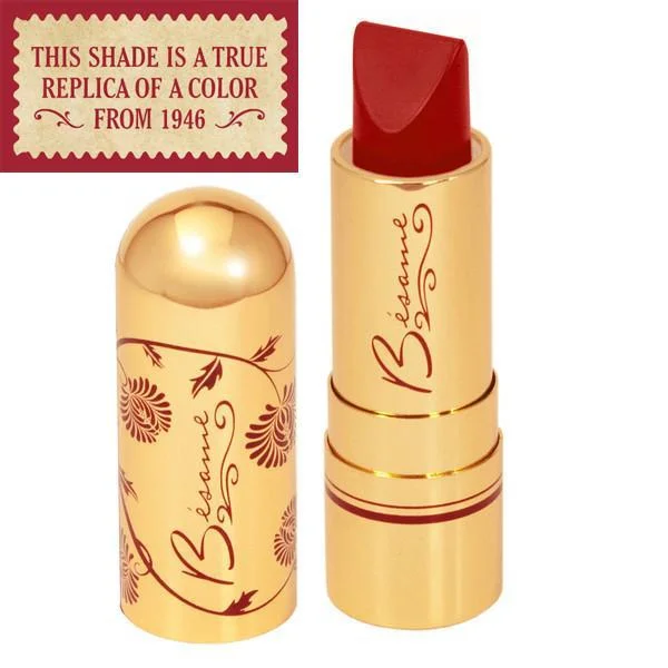 How to store lipstick in summer-Besame Cosmetics 1946 - Red Velvet Lipstick