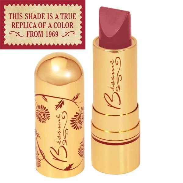 Lipstick with bold coverage-Besame Cosmetics 1969 - Dusty Rose Lipstick