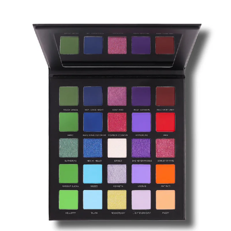 Eye shadow with smudge-proof formula-Blend Bunny Cosmetics Little Miss 'She Never Misses' 25 Shade Eyeshadow Palette