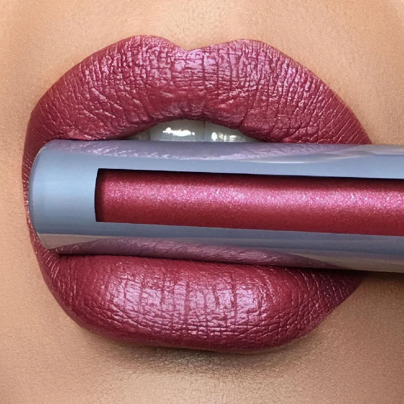 Best lipstick with plumping shine-Callback | An Earthy Berry Bronze With Silver And Gold Shimmer Liquid Lipstick