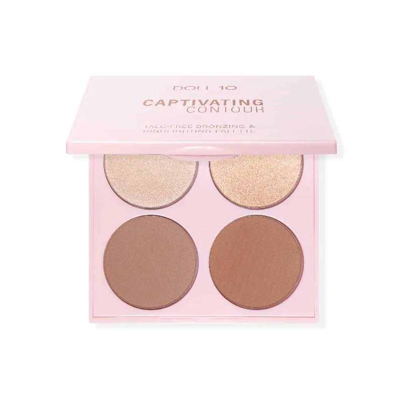 Eye shadow with radiant shade-Captivating Contour Talc-Free Bronzing & Highlighting Palette