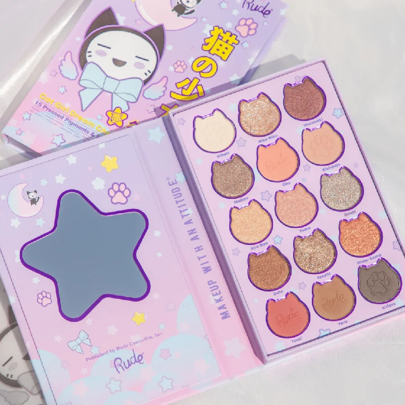 Eye shadow with neutral hues-Chibi Manga Collection 15 Color Palette - Cat Girl Dream Chronicles