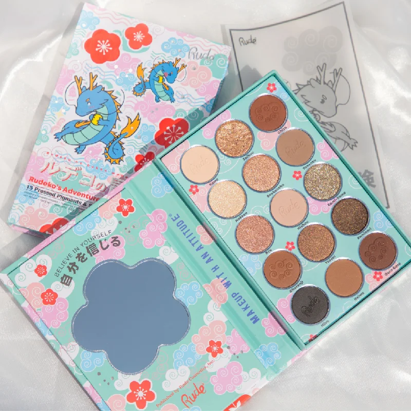 Eye shadow with smudge-resistant formula-Chibi Manga Collection 15 Color Palette - Rudeko's Adventure Stories