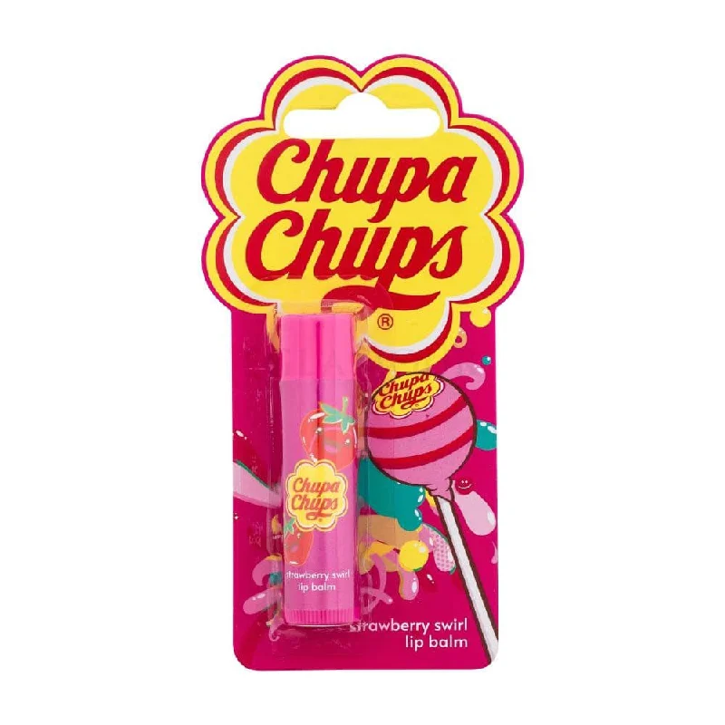 Best lipstick for everyday wear-Chupa Chups Lip Balm Strawberry Swirl