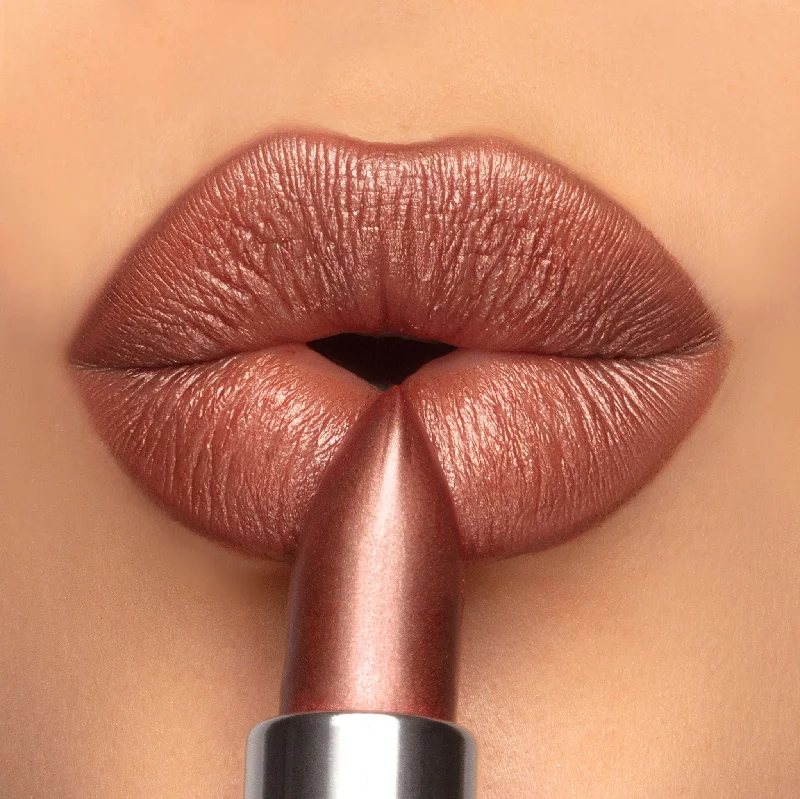 Cheap lipstick with long lasting-Diva Crème | A Frosted Rich Bronze with Gold Shimmer Lipstick