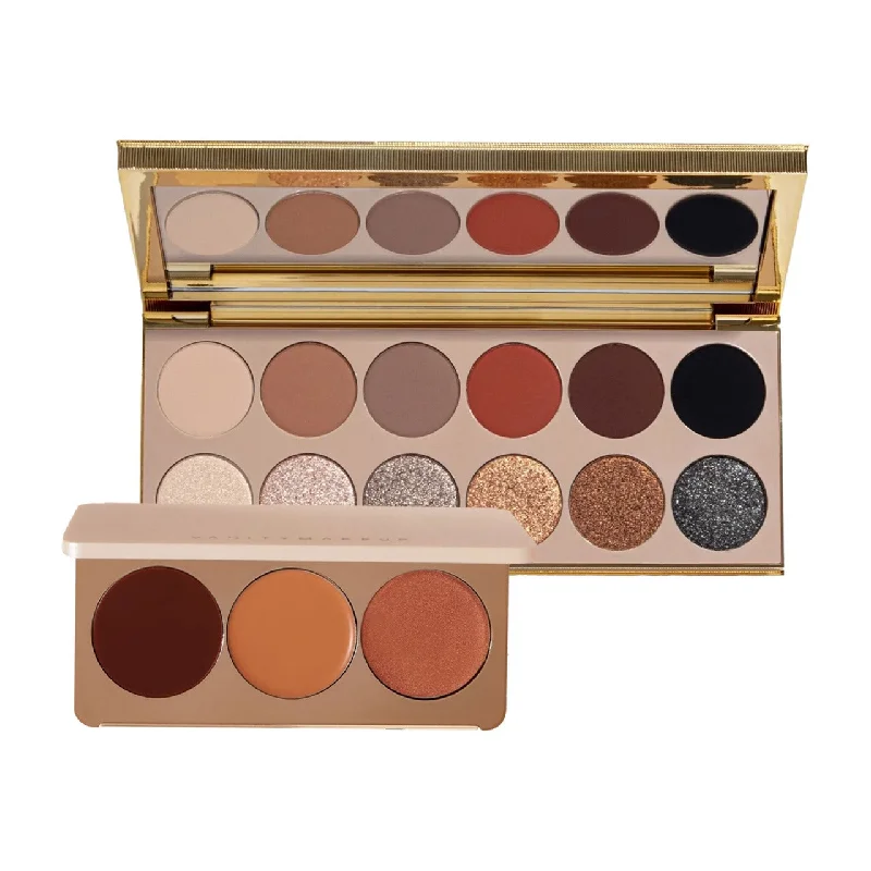 Eye shadow for rapid glamour-Eyeshadow & Contour Palette Bundle