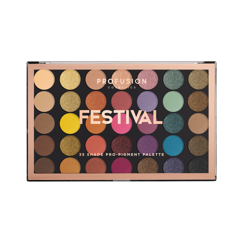 Eye shadow with glitter effect-Festival 35-Shade Palette