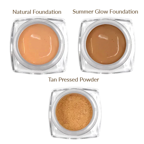 Liquid foundation with buildable coverage-Foundation Sample Kit: Peach/Orange Tones