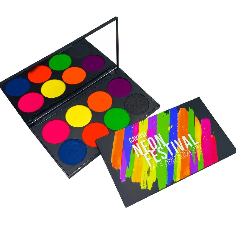 Eye shadow with transfer-proof formula-Gavissi Neon Festival UV Paint Palette