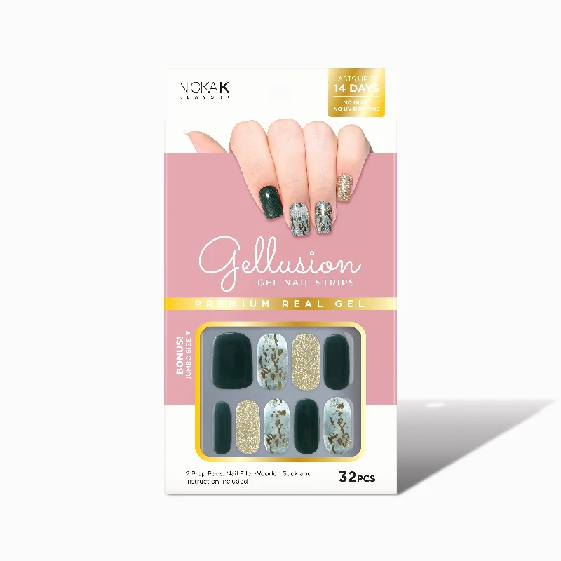 Nail Polish heart designs-Gellusion Gel Nail Strips