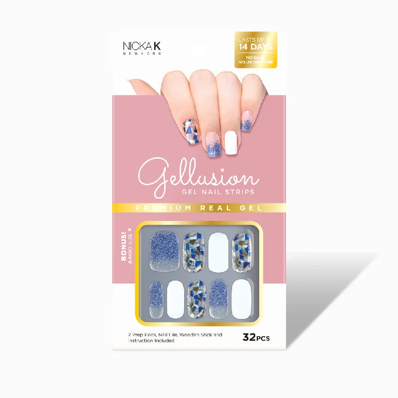 Nail Polish party nails-Gellusion Gel Nail Strips