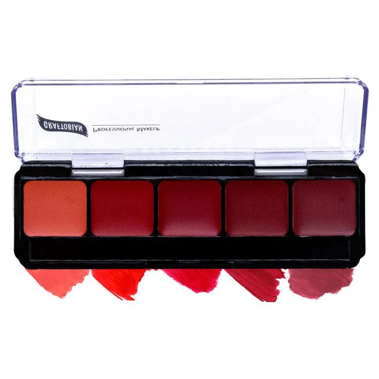 Eye shadow strong wear time-Graftobian HD Red Lip Palette (30293)