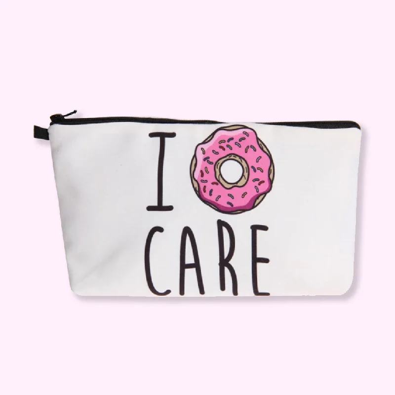 Cosmetic bag waterproof pockets-I Donut Care Cosmetic Bag