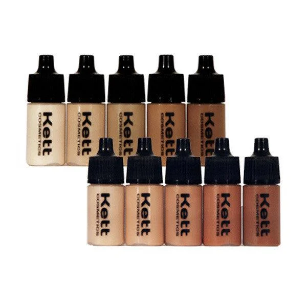 Liquid foundation for dark complexions-Kett Hydro Foundation Trial Pack (5 count of 6ml bottles)