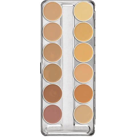 Eye shadow trendy palette-Kryolan Dermacolor Camouflage Creme Palette 12 Colors - (A)