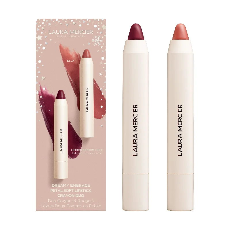 Lightweight lipstick with bold finish-Dreamy Embrace Petal Soft Lipstick Crayon Duo (Limited Edition)