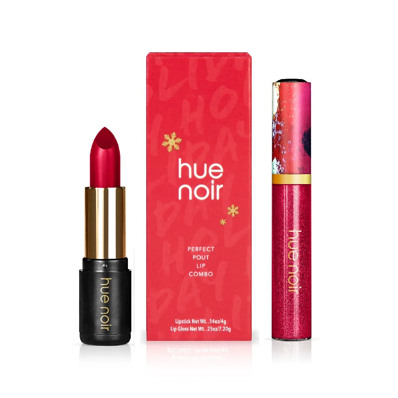 Best lipstick with nude finish-Lip Set | Cherry Red Perfect Pout Lip Combo