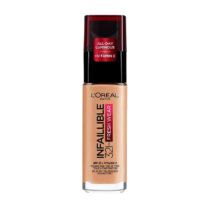 Liquid foundation with easy blending-L'Oreal Infallible 32Hr Fresh Wear Foundation 180 Golden Linen