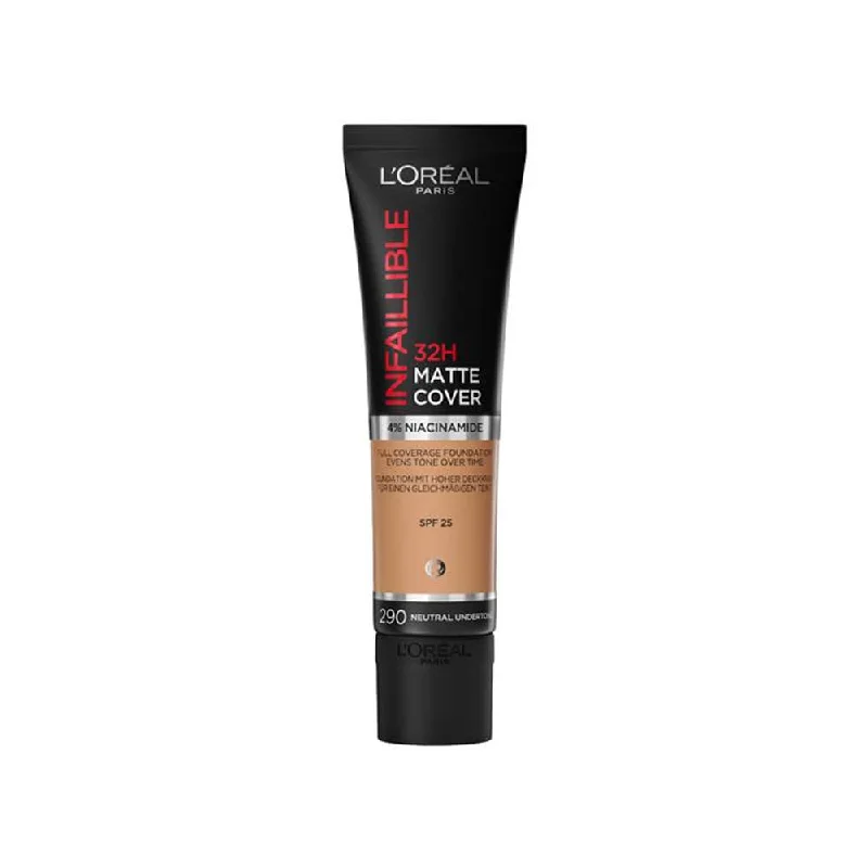 Liquid foundation for combination complexions-L'Oreal Infallible 32Hr Matte Foundation 290 Golden Amber 30ml