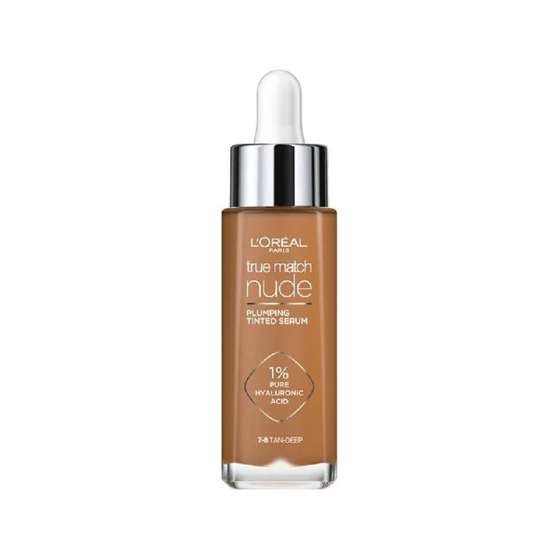 Liquid foundation for hot days-L'Oreal True Match Nude Tinted Serum Foundation 7-8 Tan Deep 30ml