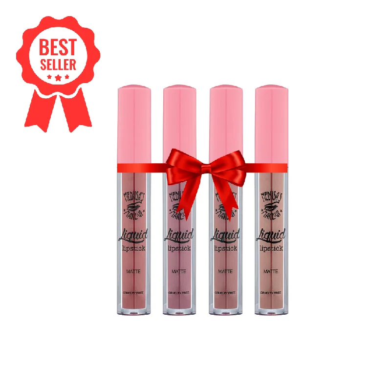 Lightweight lipstick with matte-Matte Liquid Lipstick - All Nude Bundle