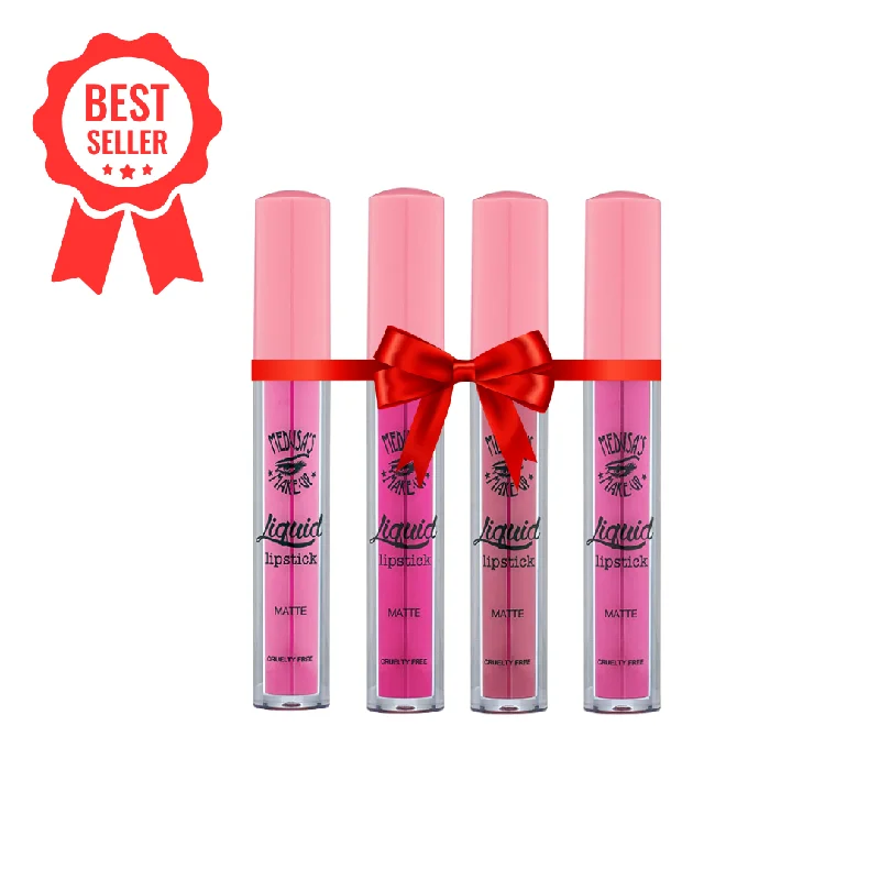 Affordable lipstick with glossy finish-Matte Liquid Lipstick - Pretty In Pink Bundle