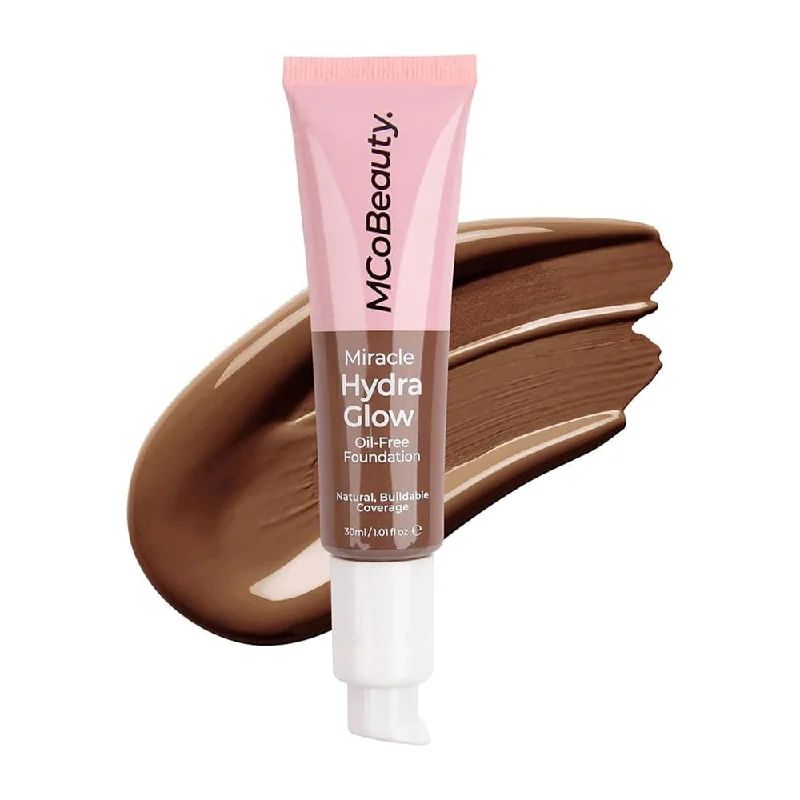 Liquid foundation with ethical formula-MCoBeauty Miracle Hydra Glow Oil Free Foundation Bronze 30ml