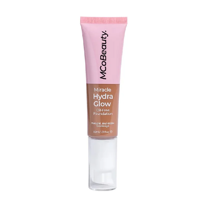 Liquid foundation with velvety finish-MCoBeauty Miracle Hydra Glow Oil Free Foundation Warm Honey 30ml