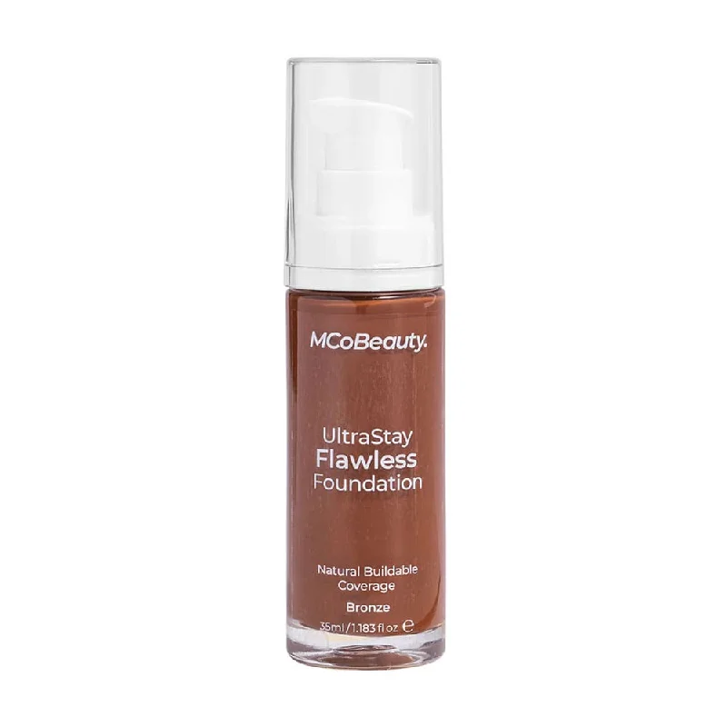 Liquid foundation with nourishing ingredients-MCoBeauty Ultra Stay Flawless Foundation Bronze 35ml