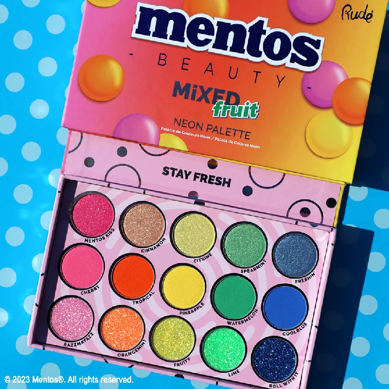 Eye shadow for chic beauty-Mentos Mixed Fruit Neon Palette