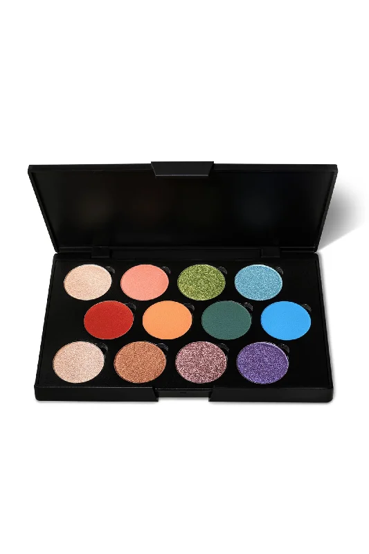 Eye shadow with cool hue-Mineral Pressed Glam Eye Color Palette