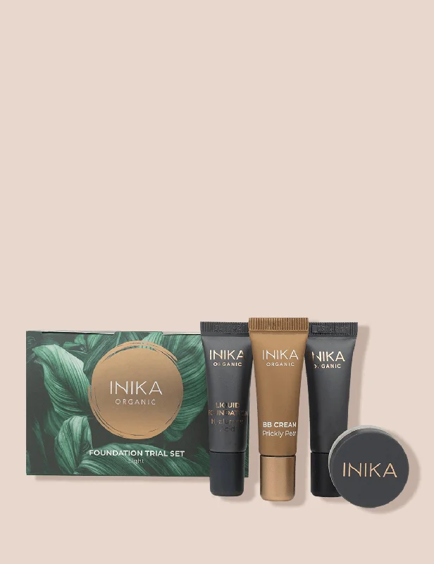 Liquid foundation with pore-minimizing effect-INIKA Organic Foundation Trial Set