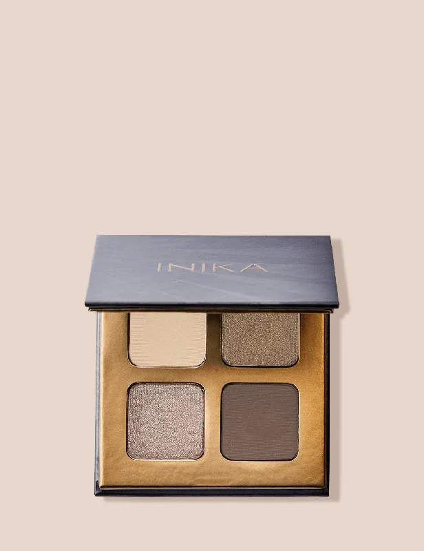 Eye shadow for classic glamour design-INIKA Organic Quad Eyeshadow Palette (Wind)