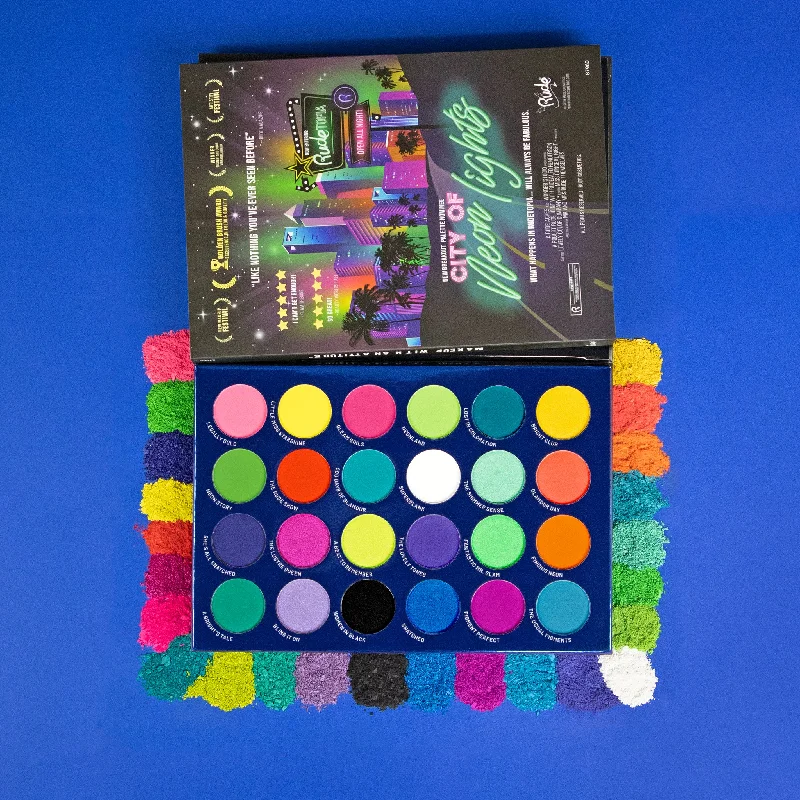 Eye shadow for vibrant glamour-City of Neon Lights - 24 Vibrant Pigment & Eyeshadow Palette