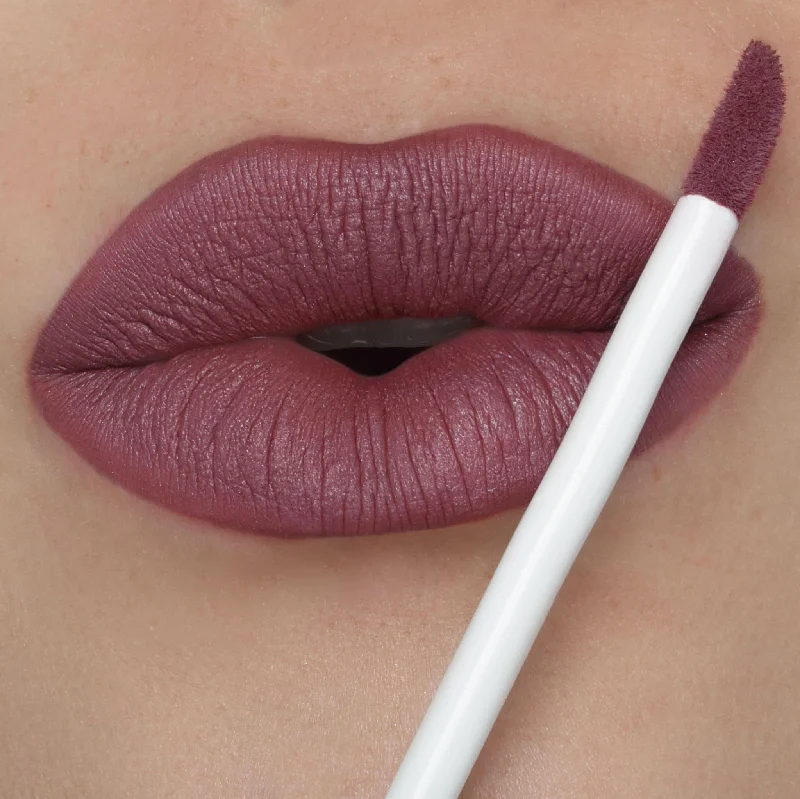 Lipstick with sheer shine-On Stage | A Rose Plum Liquid Lipstick