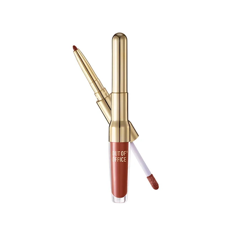 Best lipstick with plumping effect-OUT OF OFFICE Dual-Ended Essence Water Lip Gloss Pen