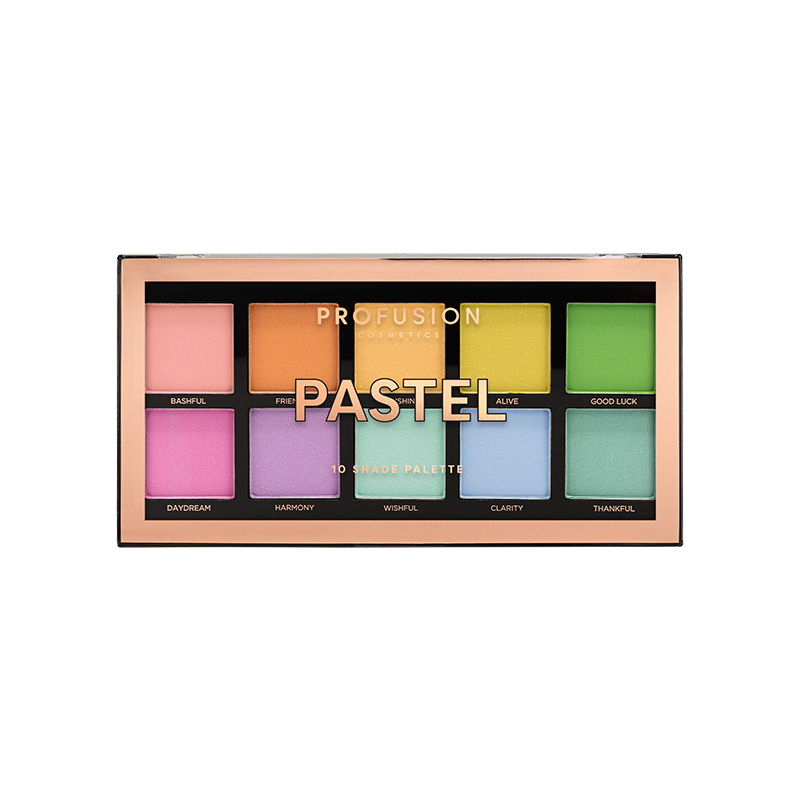 Eye shadow for quick glamour palette design-Pastel 10 shade palette