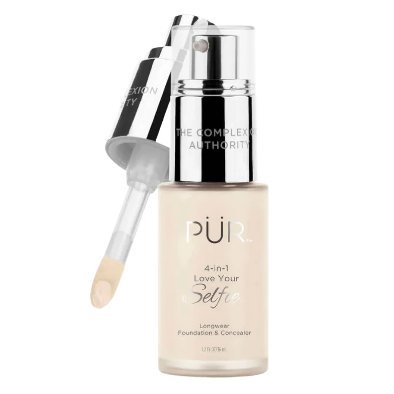 Concealer for radiant complexion effect-PÜR 4-in-1 Love Your Selfie Longwear Foundation & Concealer