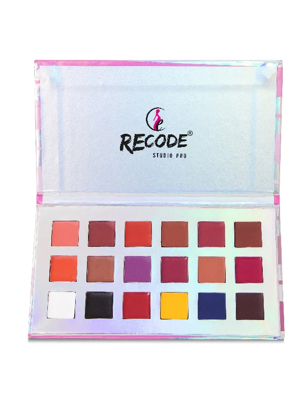 Eye shadow for travel palettes-Recode Lip Palette 18 Shades- 27 G