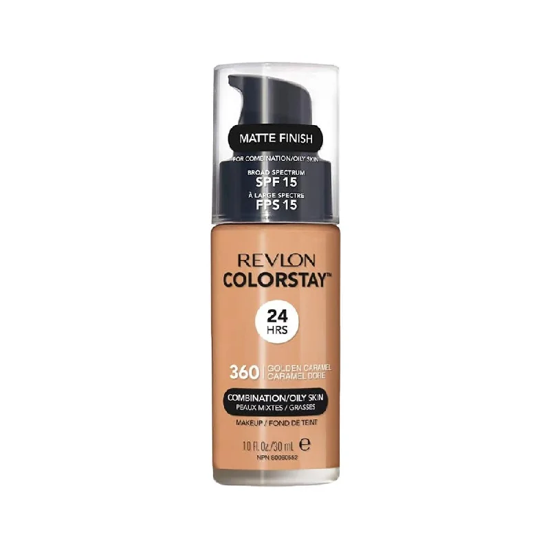 Liquid foundation for fast application-Revlon ColorStay Combination/Oily Foundation SPF15 360 Golden Caramel 30ml