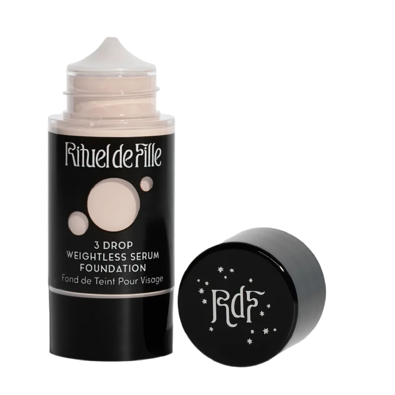 Liquid foundation for professional use-Rituel De Fille 3 Drop Weightless Serum Foundation