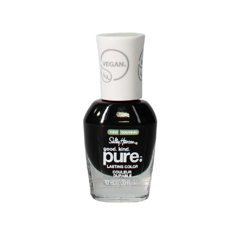 Nail Polish prize nails-Sally Hansen Good Kind Pure Nail Polish 410 Black Stone 10ml